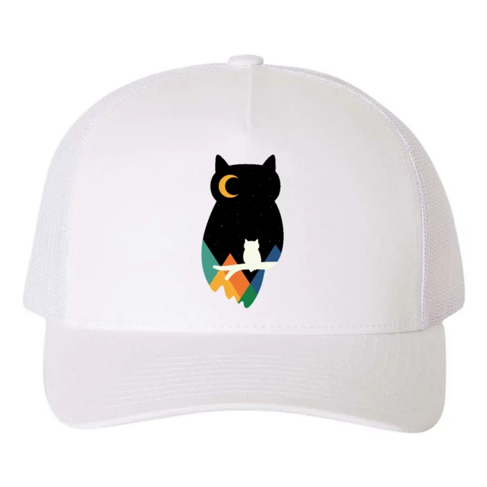 Night Owl Moon Pyramid Yupoong Adult 5-Panel Trucker Hat