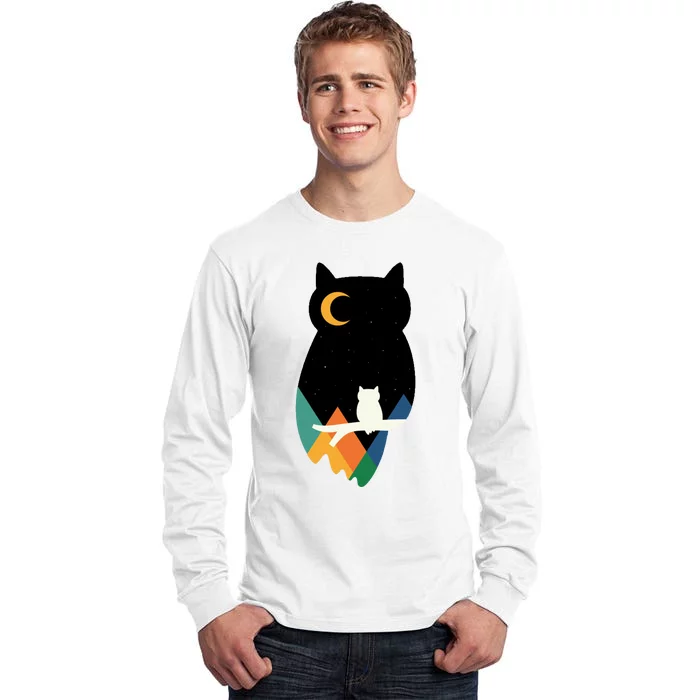 Night Owl Moon Pyramid Tall Long Sleeve T-Shirt