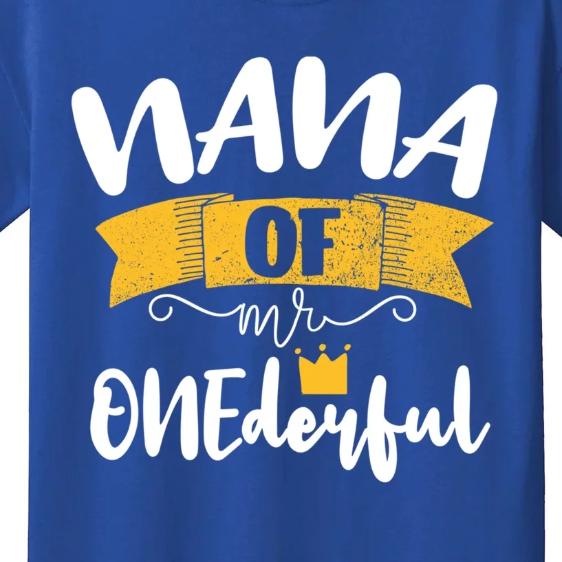 Nana Of Mr Onederful 1st Party Matching Family Cool Gift Kids T-Shirt