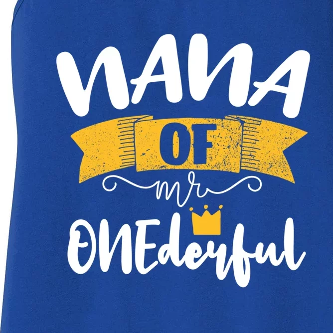 Nana Of Mr Onederful 1st Party Matching Family Cute Gift Women's Racerback Tank