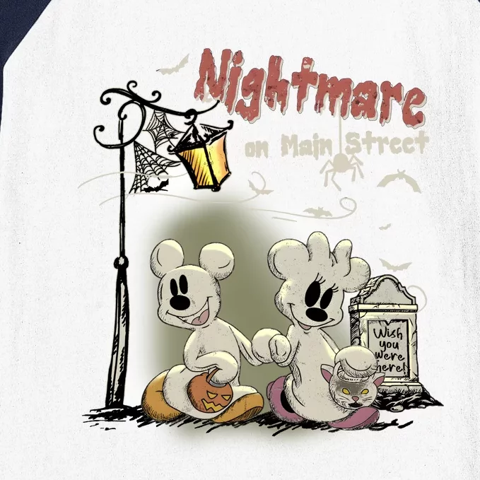 Nightmare On Mainstreet Halloween Mouse Baseball Sleeve Shirt