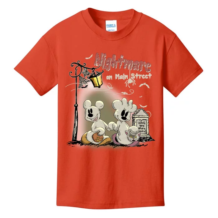 Nightmare On Mainstreet Halloween Mouse Kids T-Shirt