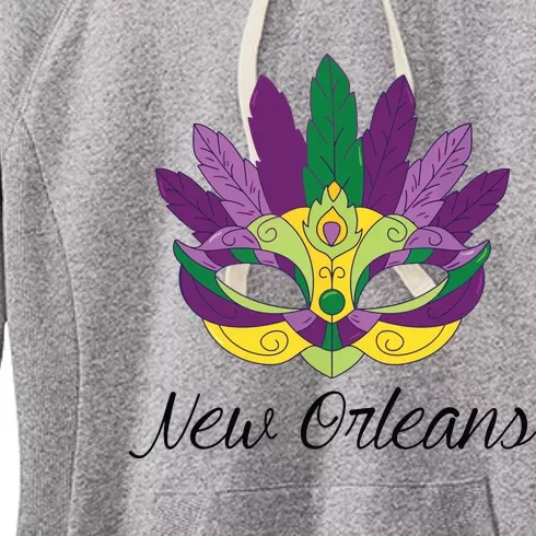 New Orleans Mardi Gras Souvenir Mask Women's Fleece Hoodie