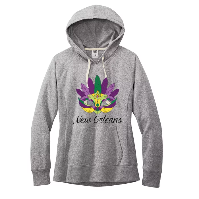 New Orleans Mardi Gras Souvenir Mask Women's Fleece Hoodie