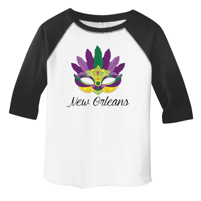 New Orleans Mardi Gras Souvenir Mask Toddler Fine Jersey T-Shirt