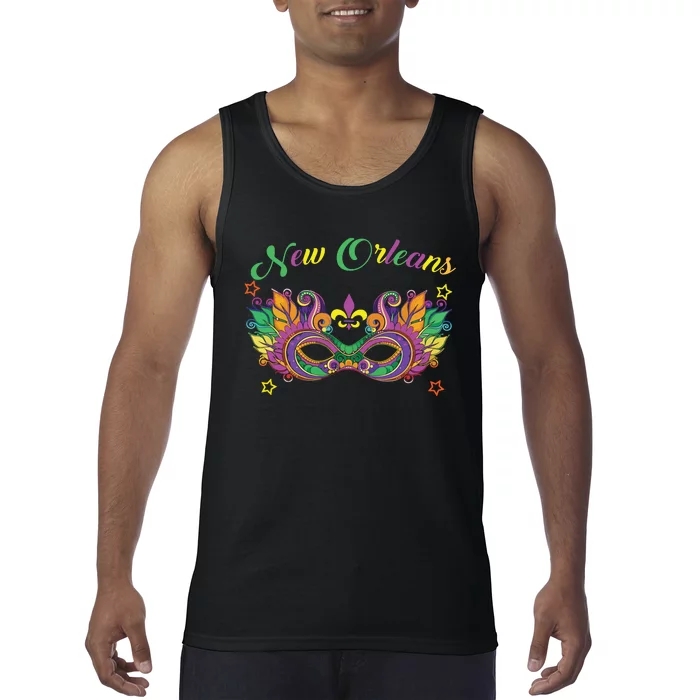 New Orleans Mardi Gras Souvenir Mask Tank Top