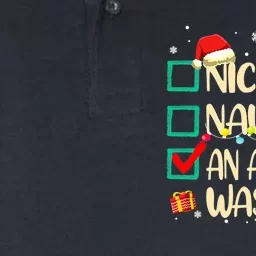 Naughty Or Nice Funny An Attempt Was Made Christmas Softstyle Adult Sport Polo