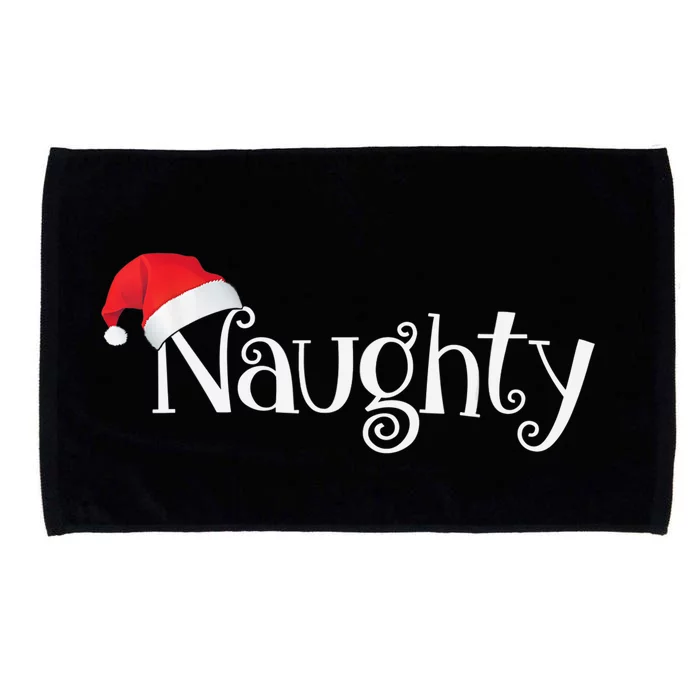 Naughty Or Nice Costume Matching Christmas Couples T Microfiber Hand Towel