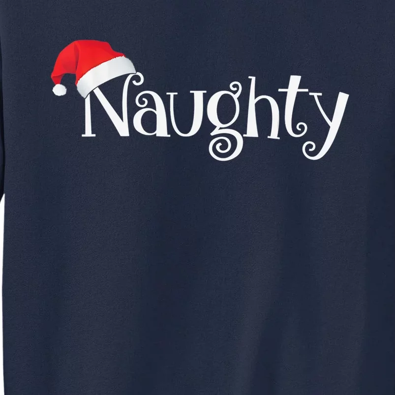 Naughty Or Nice Costume Matching Christmas Couples T Tall Sweatshirt