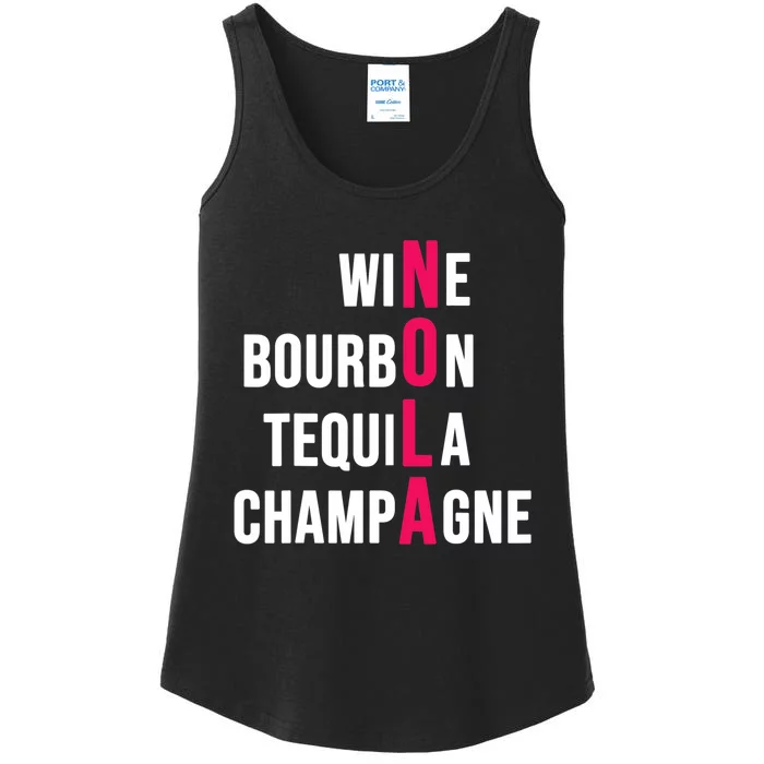 New Orleans Nola Wine Trip Vacation Ladies Essential Tank