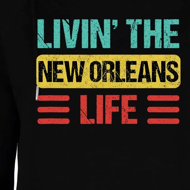 New Orleans Womens Funnel Neck Pullover Hood