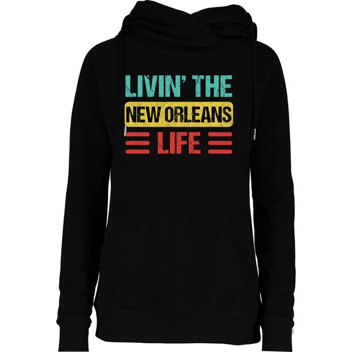 New Orleans Womens Funnel Neck Pullover Hood