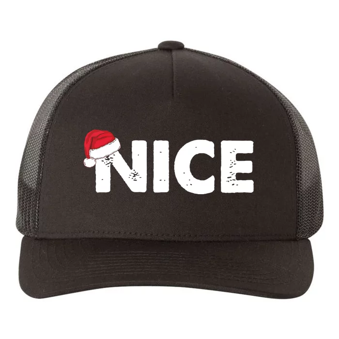 Naughty Or Nice Matching Christmas Yupoong Adult 5-Panel Trucker Hat