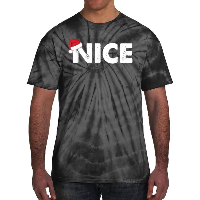 Naughty Or Nice Matching Christmas Tie-Dye T-Shirt