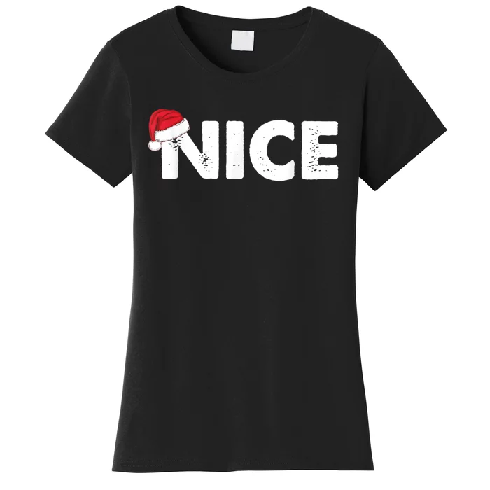 Naughty Or Nice Matching Christmas Women's T-Shirt