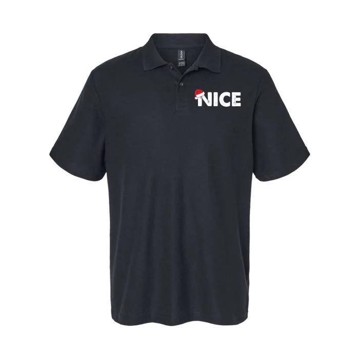 Naughty Or Nice Matching Christmas Softstyle Adult Sport Polo