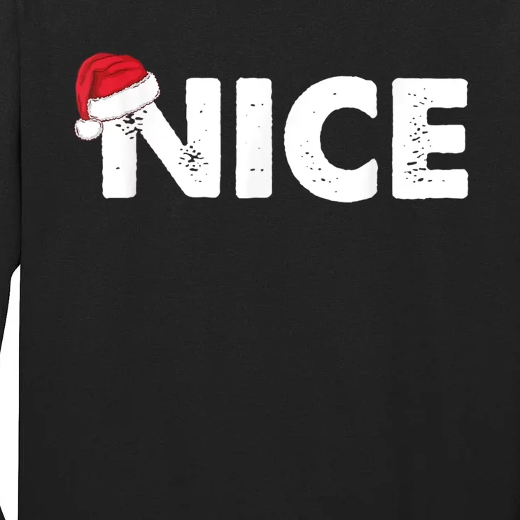 Naughty Or Nice Matching Christmas Tall Long Sleeve T-Shirt