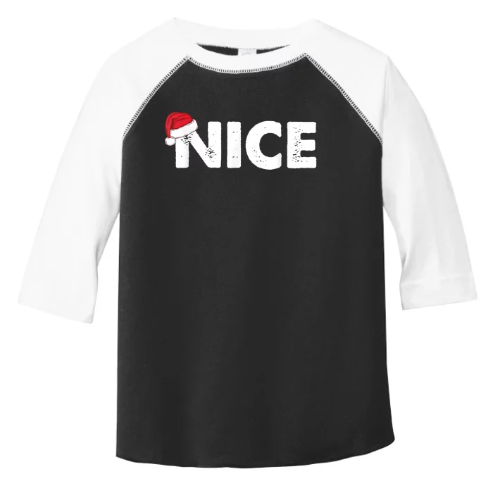 Naughty Or Nice Matching Christmas Toddler Fine Jersey T-Shirt