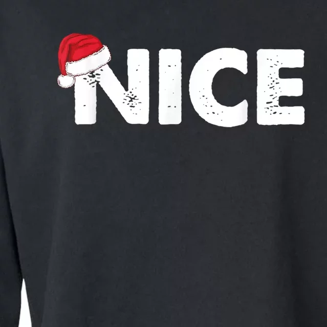 Naughty Or Nice Matching Christmas Cropped Pullover Crew