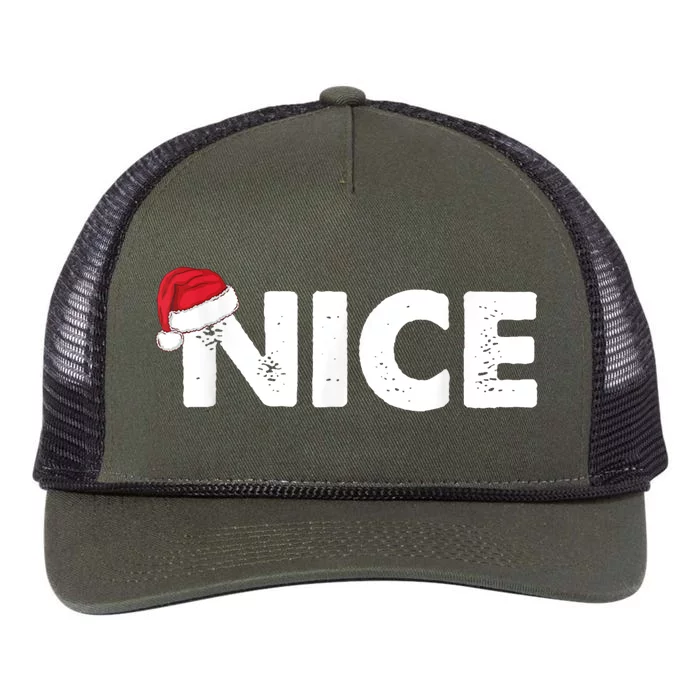 Naughty Or Nice Matching Christmas Retro Rope Trucker Hat Cap