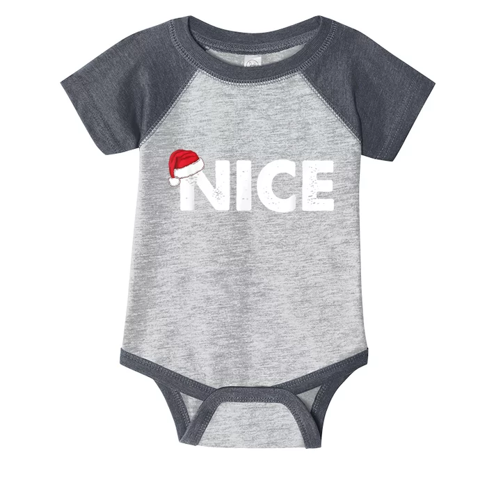 Naughty Or Nice Matching Christmas Infant Baby Jersey Bodysuit