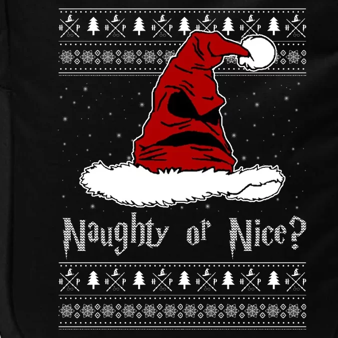 Naughty Or Nice Santa Funny Christmas Holiday Impact Tech Backpack