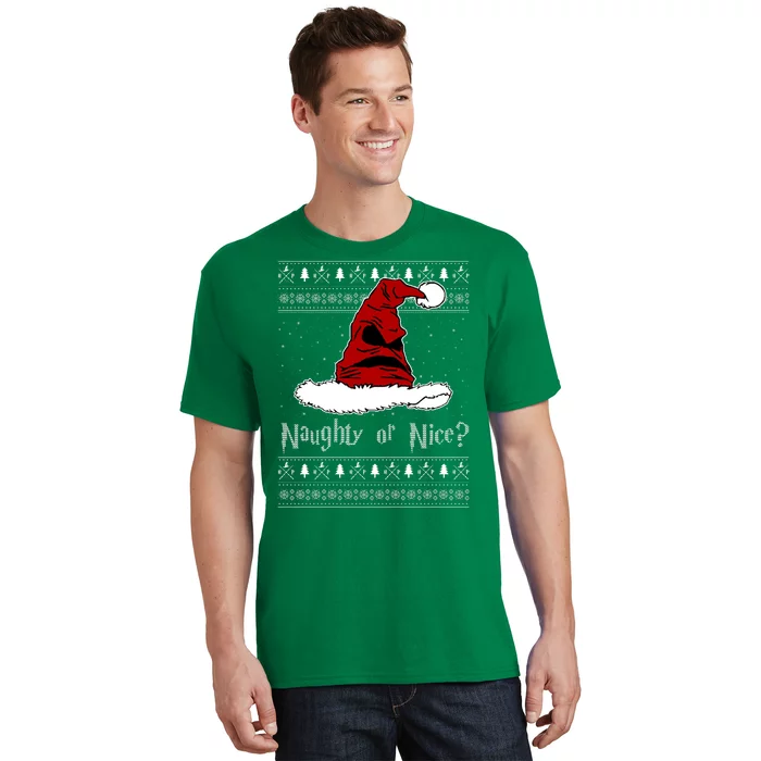 Naughty Or Nice Santa Funny Christmas Holiday T-Shirt