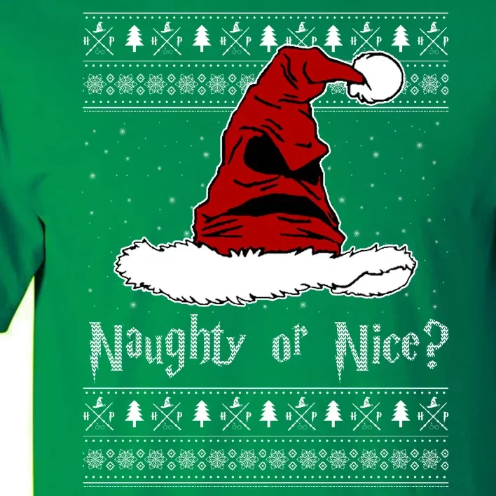 Naughty Or Nice Santa Funny Christmas Holiday Tall T-Shirt