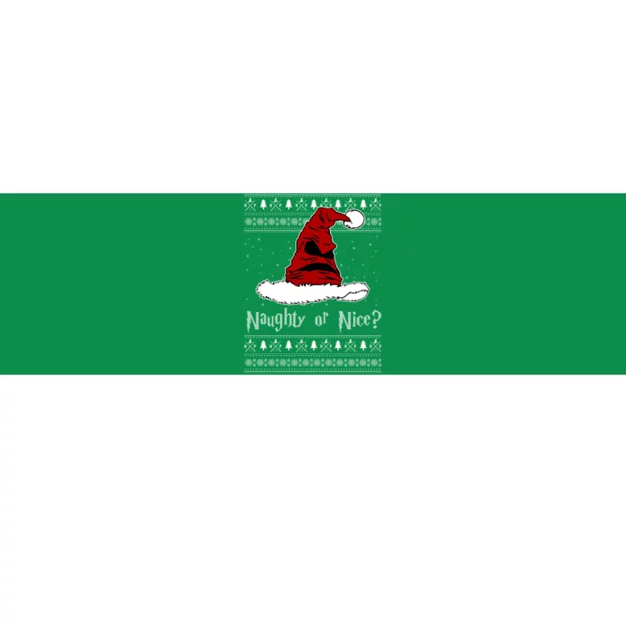 Naughty Or Nice Santa Funny Christmas Holiday Bumper Sticker