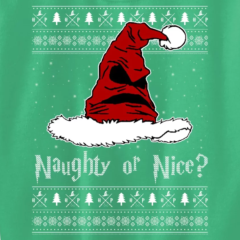 Naughty Or Nice Santa Funny Christmas Holiday Kids Sweatshirt