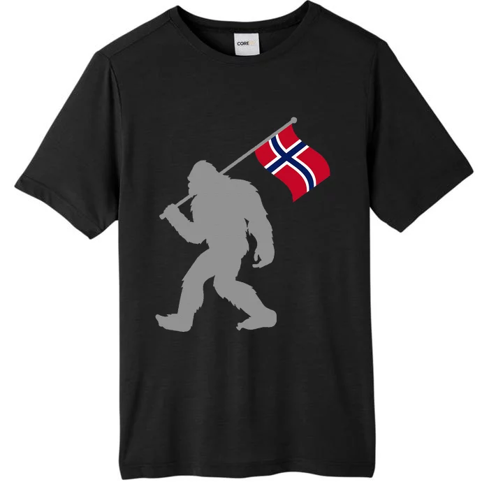 Norge Or Norwegian Flag On Norway Flag ChromaSoft Performance T-Shirt