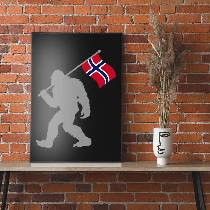 Norge Or Norwegian Flag On Norway Flag Poster