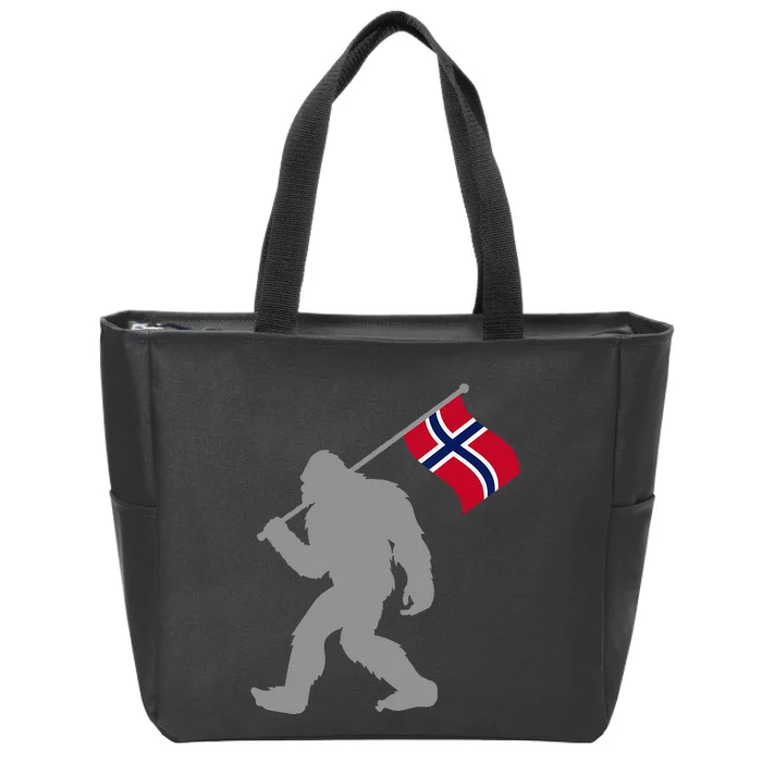 Norge Or Norwegian Flag On Norway Flag Zip Tote Bag