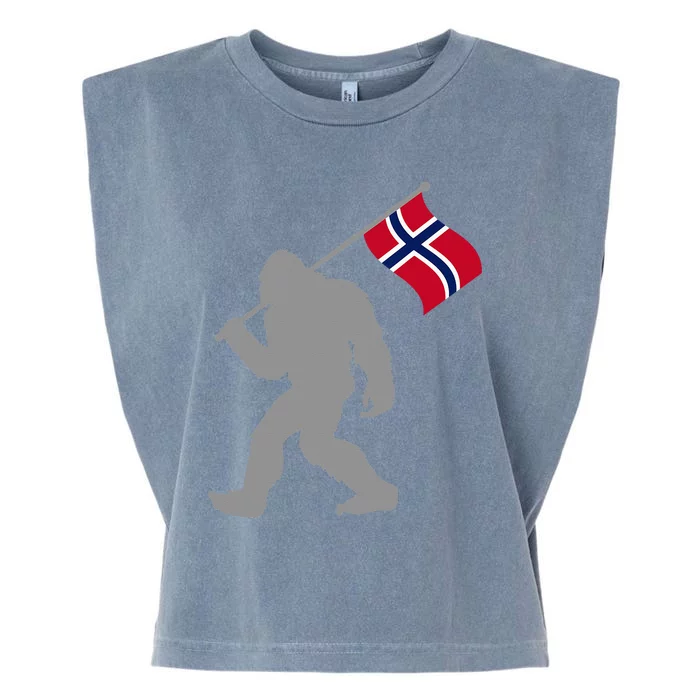 Norge Or Norwegian Flag On Norway Flag Garment-Dyed Women's Muscle Tee