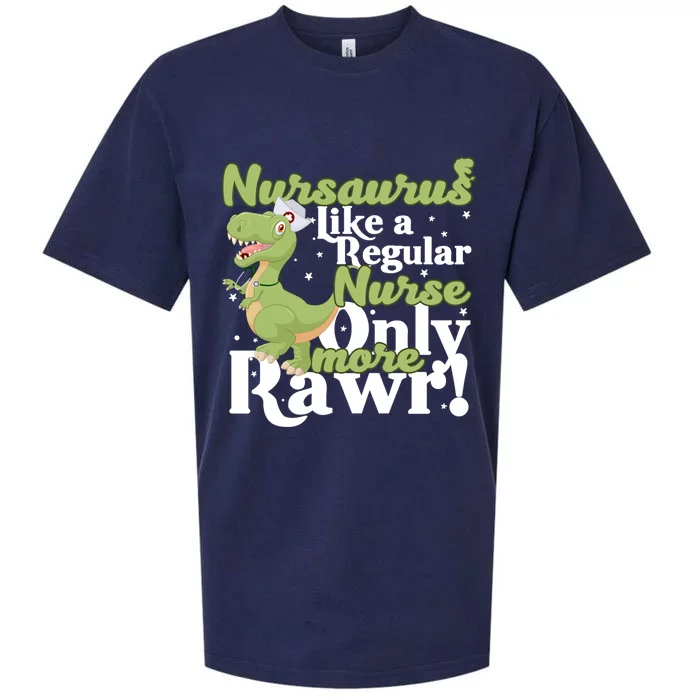 Nursicorn Or Nursaurus Like Regular Nurse Only More Rawr Gift Sueded Cloud Jersey T-Shirt