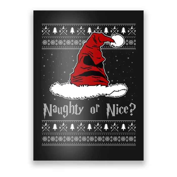 Naughty Or Nice? Sorting Santa Claus Ugly Christmas Sweater Poster