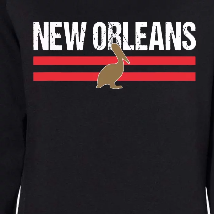 New Orleans Native Pelican Local Standard New Orleans Pro Womens California Wash Sweatshirt