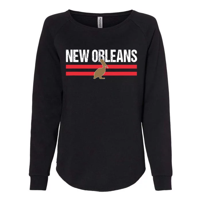 New Orleans Native Pelican Local Standard New Orleans Pro Womens California Wash Sweatshirt