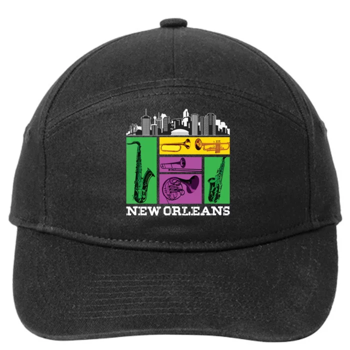 New Orleans Nola And The Big Easy 7-Panel Snapback Hat