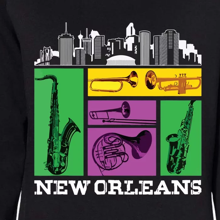 New Orleans Nola And The Big Easy Womens California Wash Sweatshirt