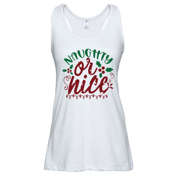 Naughty Or Nice Christmas Holiday Festive Ladies Essential Flowy Tank