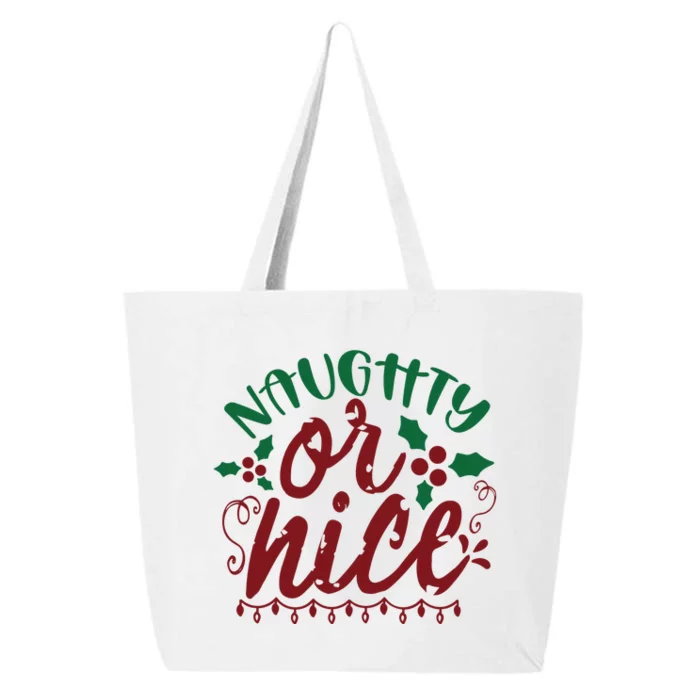 Naughty Or Nice Christmas Holiday Festive 25L Jumbo Tote