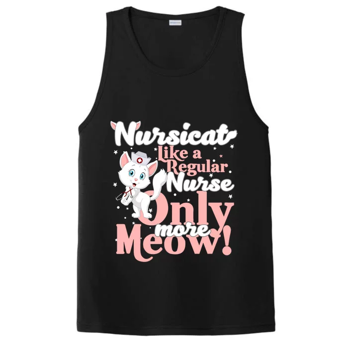 Nursicorn Or Nursicat Like Regular Nurse Only More Meow Gift Performance Tank