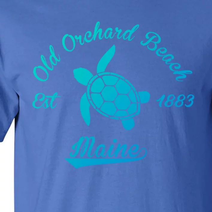 Nautical Old Orchard Beach Maine Sea Turtle Gift Tall T-Shirt