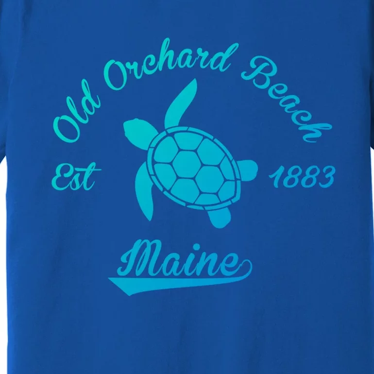 Nautical Old Orchard Beach Maine Sea Turtle Gift Premium T-Shirt