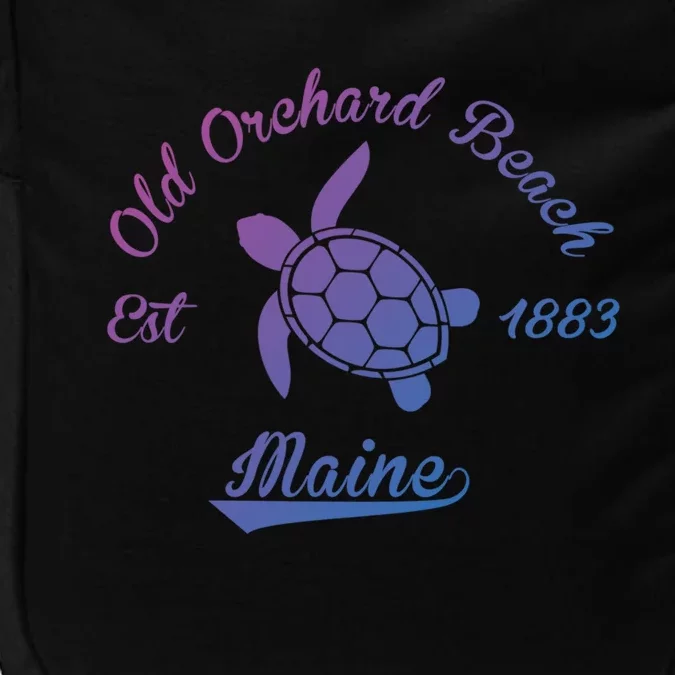 Nautical Old Orchard Beach Maine Sea Turtle Gift Impact Tech Backpack