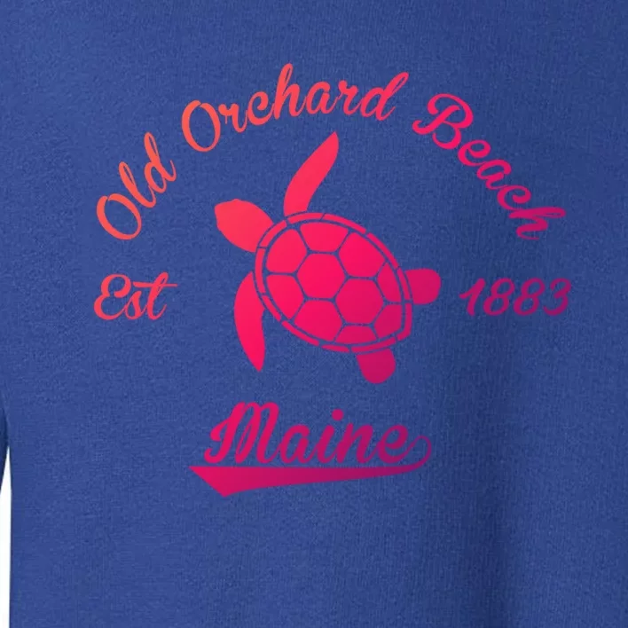 Nautical Old Orchard Beach Maine Sea Turtle Gift Toddler Sweatshirt