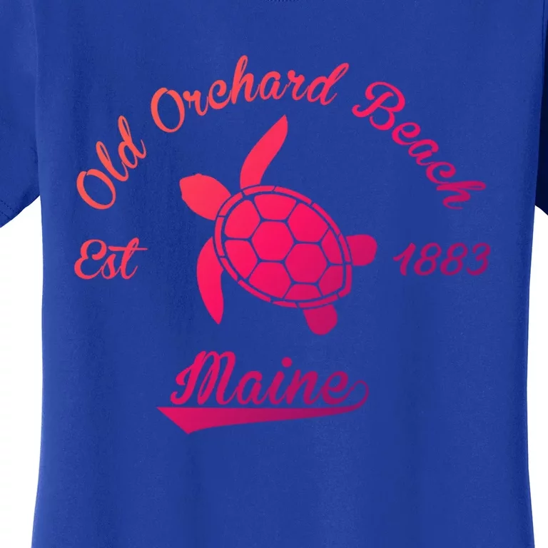 Nautical Old Orchard Beach Maine Sea Turtle Gift Women's T-Shirt