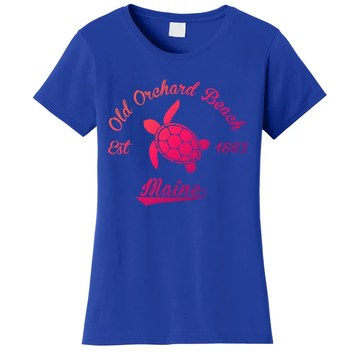 Nautical Old Orchard Beach Maine Sea Turtle Gift Women's T-Shirt