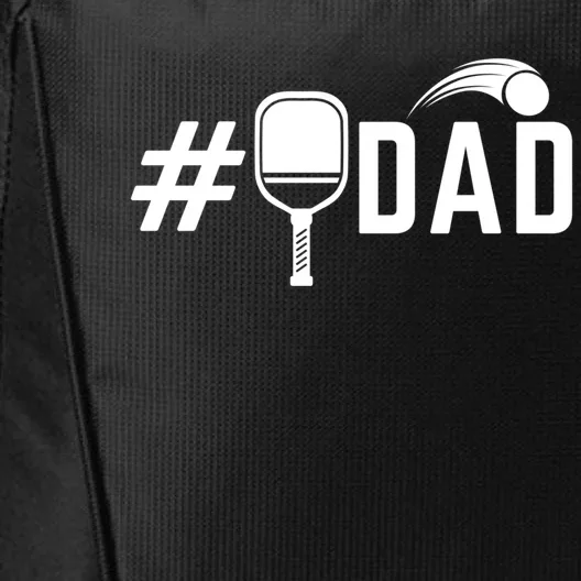 Number One Pickleball Dad Funny Fathers Day Pickleball Lover Gift City Backpack